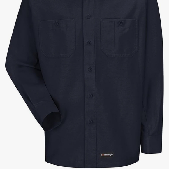 EUC Wrangler Workwear Men's Long Sleeve Work Shirt - Picture 2 of 2